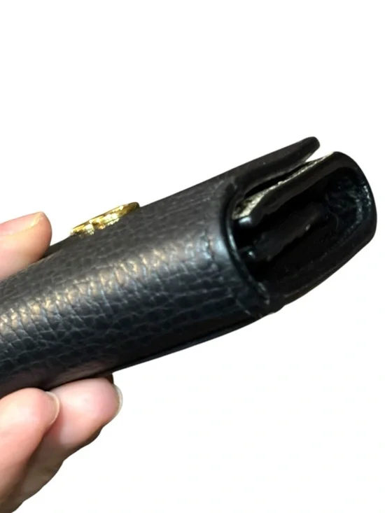 Gucci GG Marmont Compact Wallet Black Leather GG Supreme Canvas - Picture 3 of 15